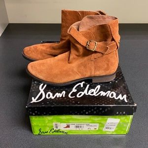 Sam Edelman “Malone” Suede Harness Ankle Boots